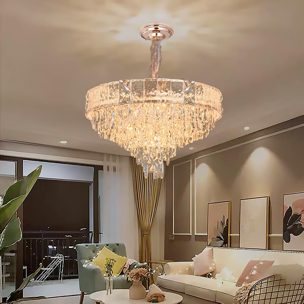 Đèn chùm pha lê K9 TPL326T600 – Vẻ đẹp luxury tinh gọn cho không gian sống thanh lịch